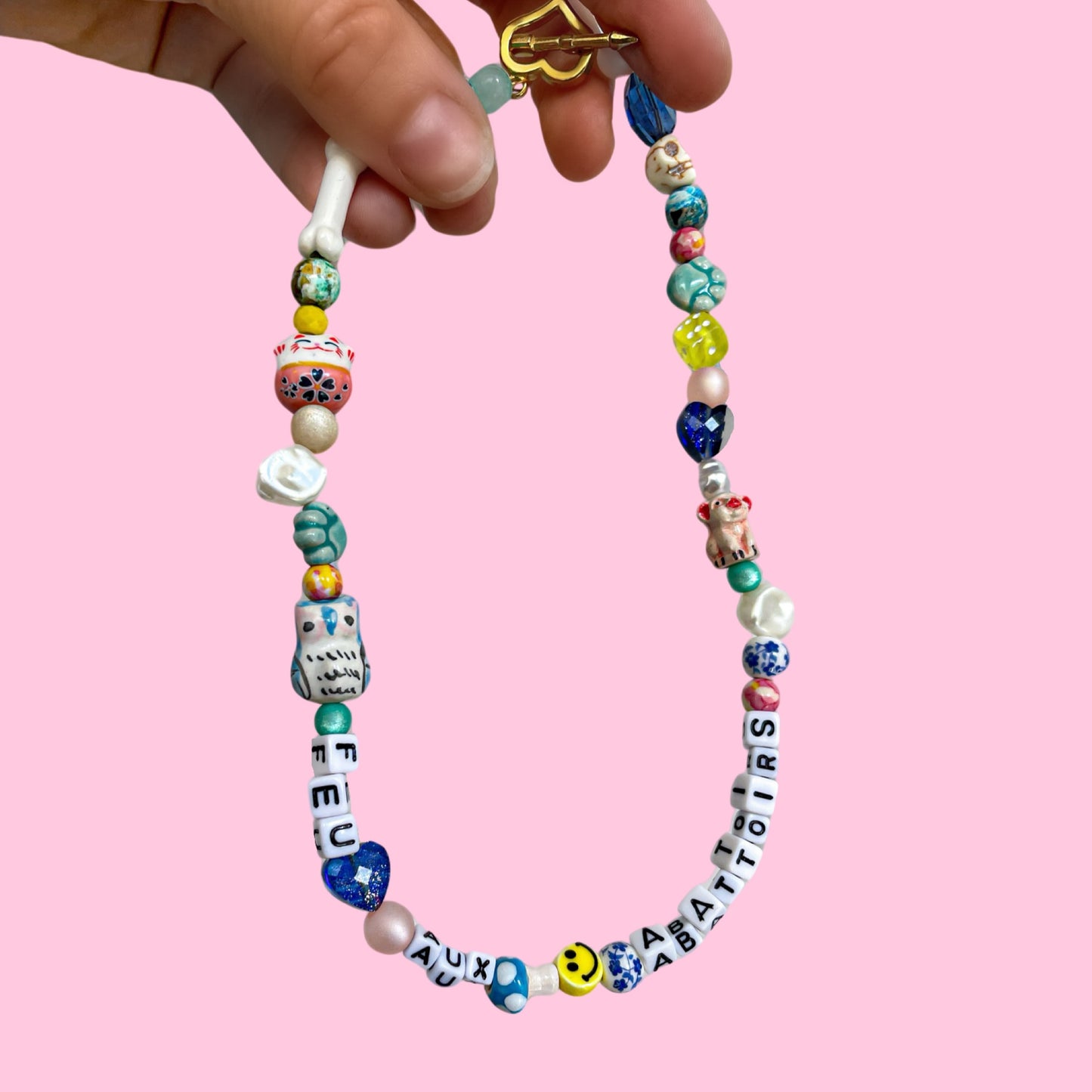 collier feu aux abattoirs (msg personnalisable)