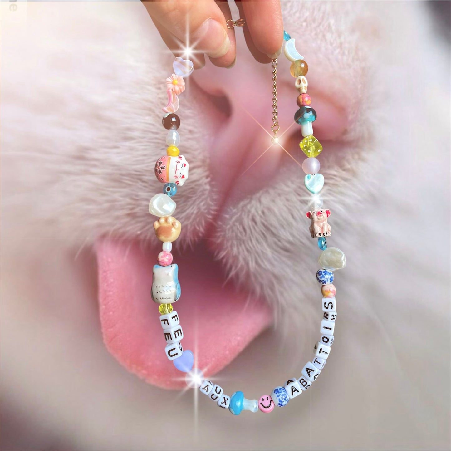 collier feu aux abattoirs (msg personnalisable)